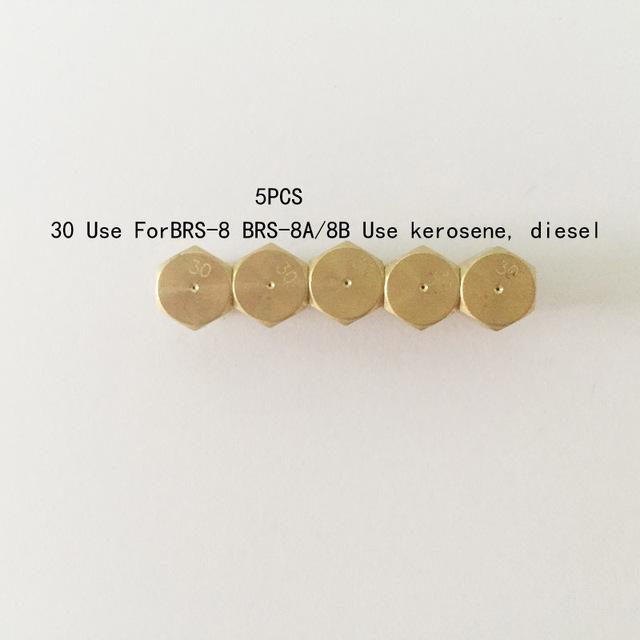 Duză de rezervă BRS 5 bucăți pentru echipament de camping cu aragaz cu ulei BRS-12A BRS-8 30# 33# 35# accesorii pentru aragaz cu gaz