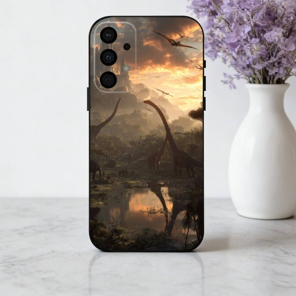 Cool D-Dinosaur Art  Phone Case For Samsung Galaxy A73,A72,A71,A70,A53,A52,A51,Soft Silicone Black Cover