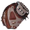 Rawlings HYPER TECH COLOR SYNC Soft Baseball Glove for 33 Throw Catchers, Gray/Brown, GR6HTC2AF, Inches, Right-Handed