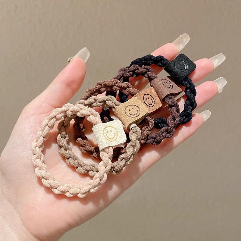 Kleiner Bär Hochelastisches Kaffee-Haargummi für Frauen und Mädchen - Langlebig, Schlicht und Elegant