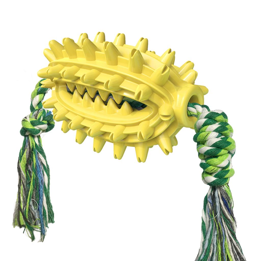 Multifunctional Cactus-Shaped Molar Ball With Rope For Dogs