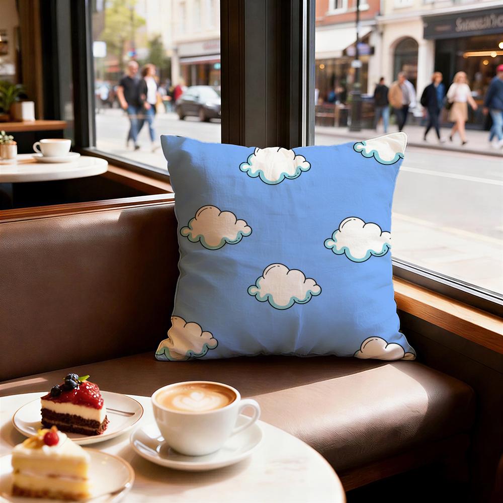 White Cloud Texture Cushion Cover Decorative Cushions Covers Cover Sofa X Pillow Piece X X Pillowcase