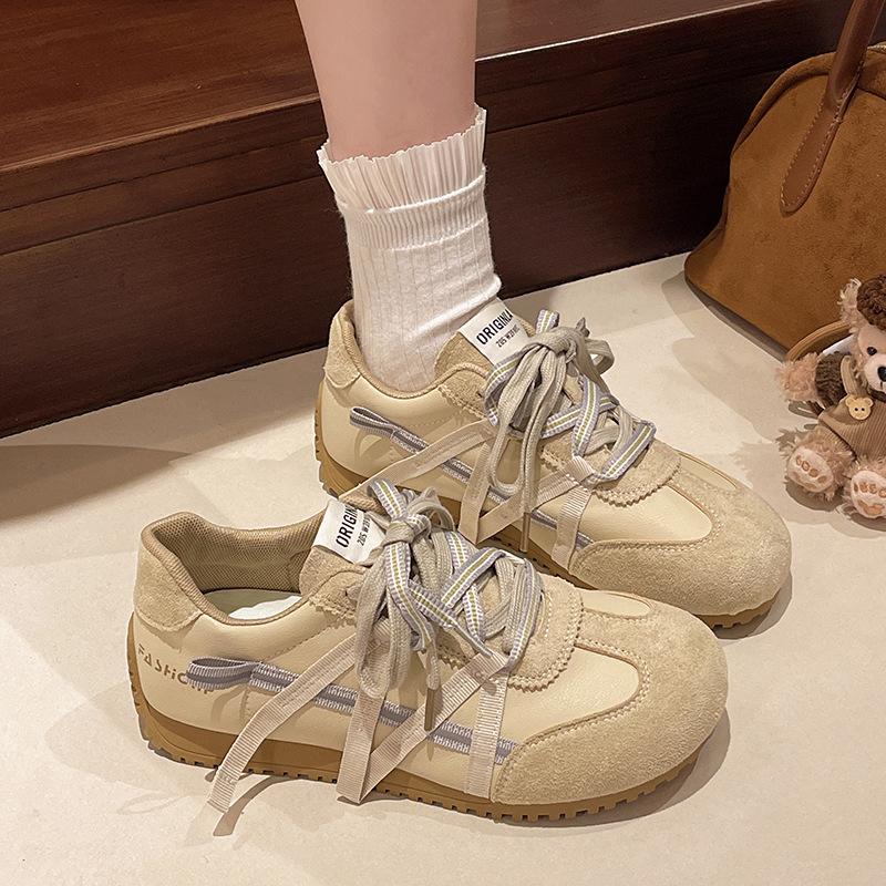 

Women s new little white shoes, flat bottom, non-slip, not tired feet, light, niche autumn 35 хаки