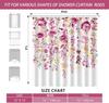 Watercolor Rose Floral Leaf Shower Curtain, Flower Botanical Leaves Modern Aesthetic Art Bathroom Decor, Polyester Fabric Bath