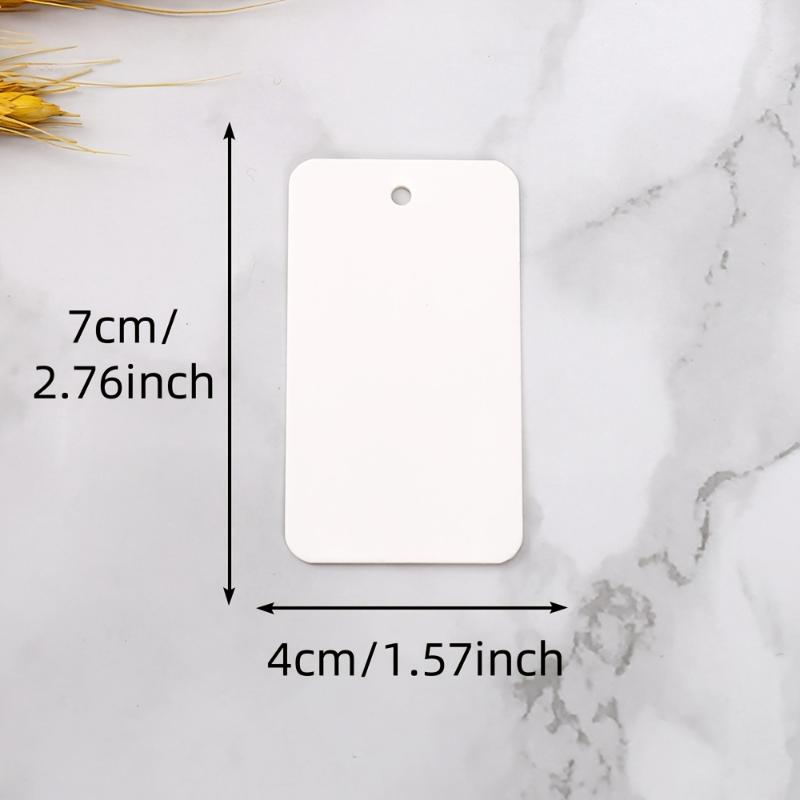 100pcs 7x4cm Paper Tag Kraft White Packaging Label With Rope DIY Label Wedding Party Gift Decorating Tag Cookie Packaging