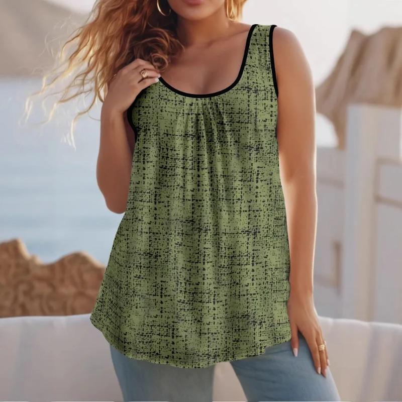 Summer Women's Sleeveless Vest Creative Personality Color Printing Comfortable Soft Oversized Fashionable Versatile Vest