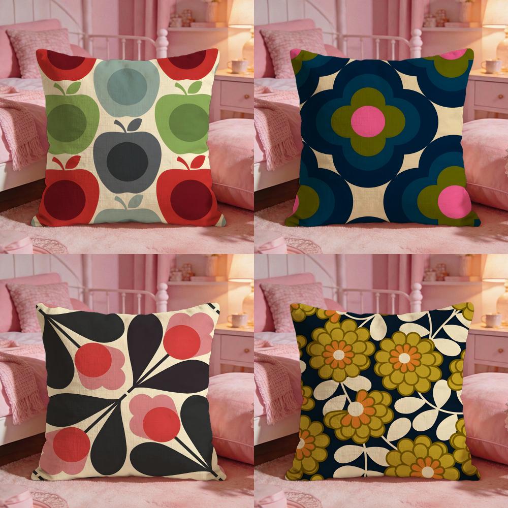 Federa Cuscino Estetica OOrla Kiely Comfort Premium Reversibile Design Due in Uno Per Qualsiasi Stanza Interno Auto