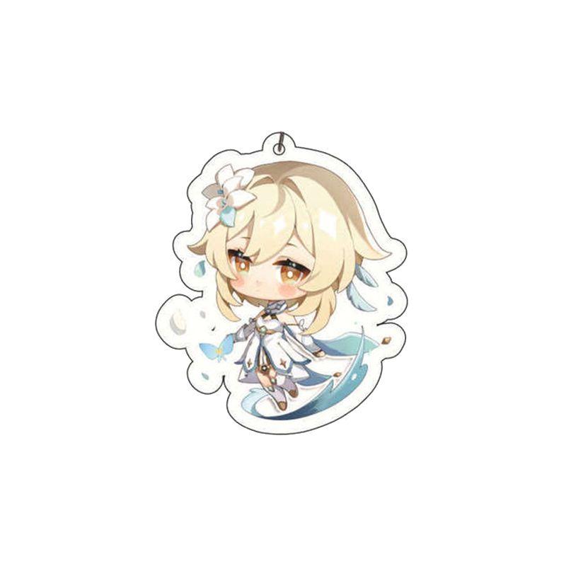Original Genshin Impact Game Character Cover Acrylic Cute Keychain Charm For Fans