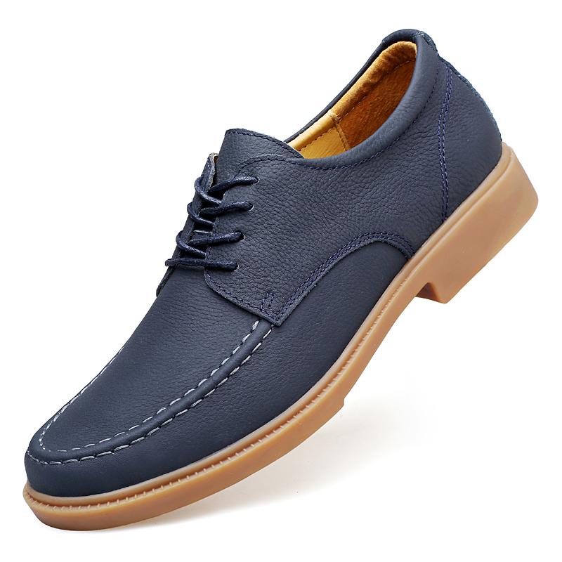 Fashion Top Luxury Outdoor Men Shoe Fashion Genuine Leather Vintage Business Shoes Larger Size38-48 Casual Leather Antiskid Walking Shoe