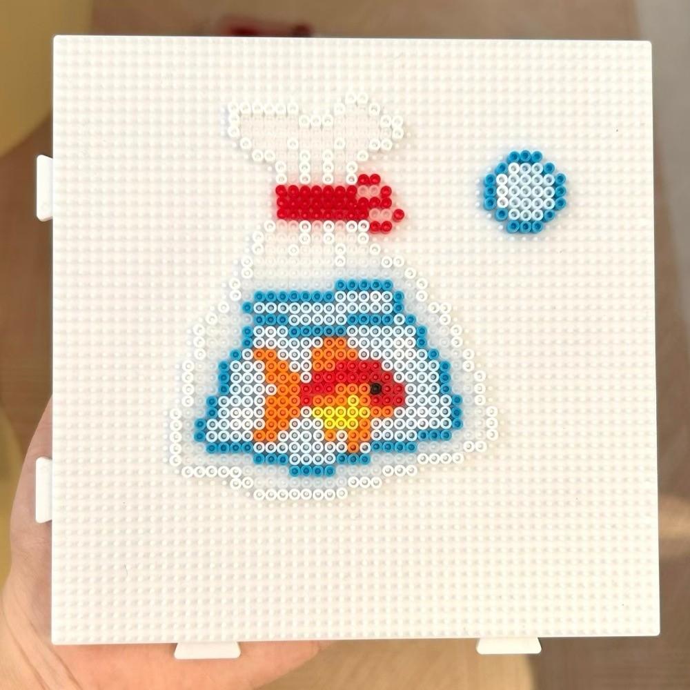 24/48 Colors Iron-on Bead Craft Kit Pegboard Sheets Fuse Beads Perler Beads Educational Toys