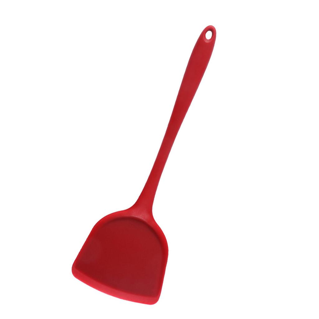 Silikon Spatula Isıya Dayanıklı Yapışmaz Mutfak Pişirme Spatulası Rahat Saplı Tencere