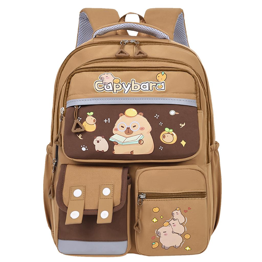 Capybara School Backpack Children School Bags Set Casual 3pcs Daypack Teens Girls Shoulder Bag Book Bag Schoolbag Kids Backpack