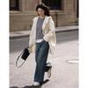 Women's Hooded Mid-length Wool Blend Coat
