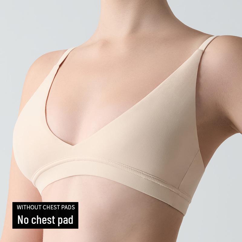 

Seamless Deep V Wire-Free Triangle Bralette - Ultra-Thin Double-Layer Extra Large
