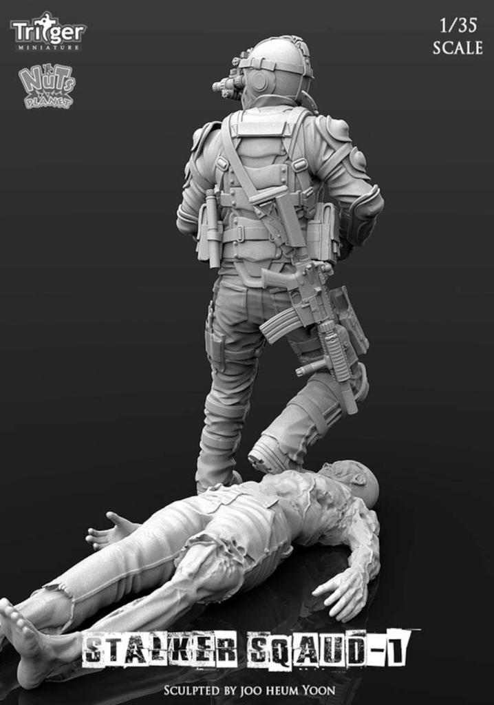 Nuts Planet 1/35 Stalker Squad 1 Anführer entfernt Schalldämpfer Unbemalter Resin-Bausatz T35018