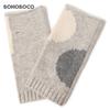 BOHOBOCO Women's 100% Cashmere Half-Finger Gloves