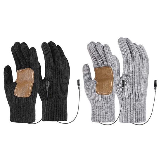 USB Heated Gloves 5V Electric Hand Warmers with 3 Temperature Control Settings Anti-slip Palm Winter Touchscreen Gloves for Men Women Typing