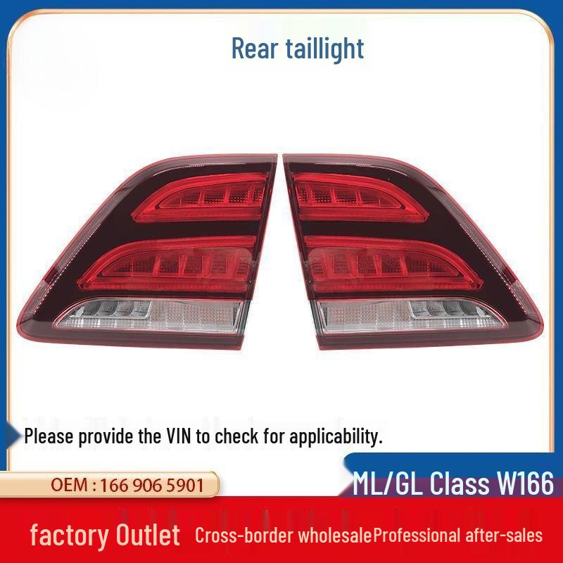 

15-18 Mercedes GLE-Class W166 Inner Rear Tail Light Brake LED Cover Driver s Side Left