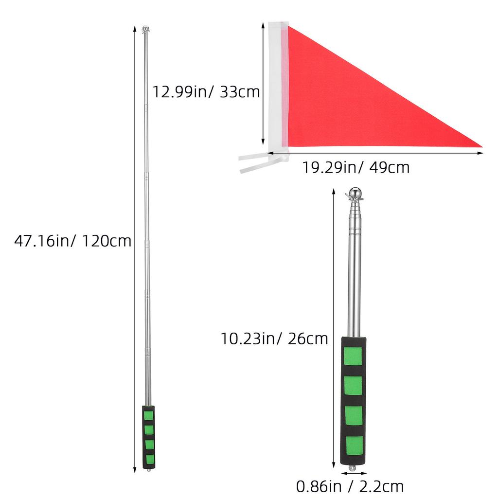 Handheld Tour Guide Flag Adjustable stick for Kids School Excursions Outdoor Sports Events Visible Signal