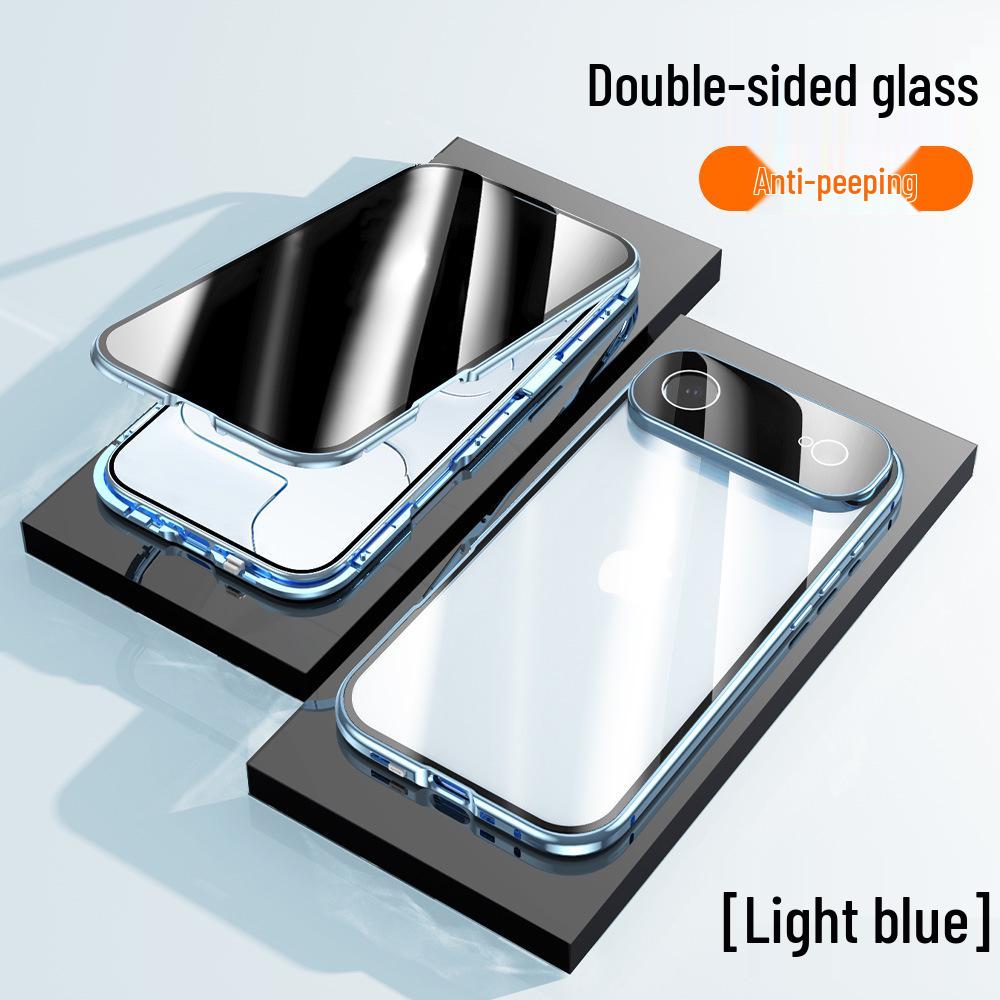 iPhone 17 Pro Max Dubbelzijdige Metalen Magnetische Glazen Hoes door Wanmagwang: Valbestendige Harde Schaal