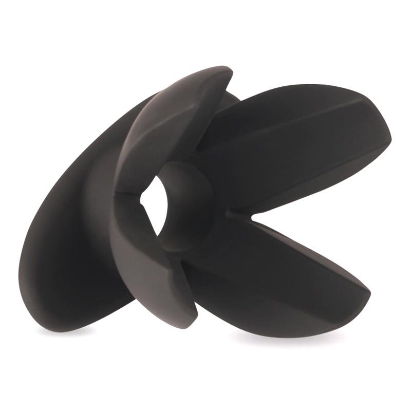 Top Silicone Flower Opening Butt Plug Expander for Men Woman Adult Erotic Sex Toys (Color: Black)