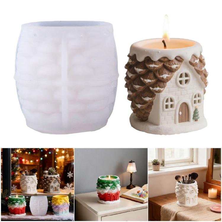 Flexible Silicone Mold For Pinecone House Planter Resin Jewelry Holder DIY Crafts Concrete Casting Home Gardening Decoration Creative Gift