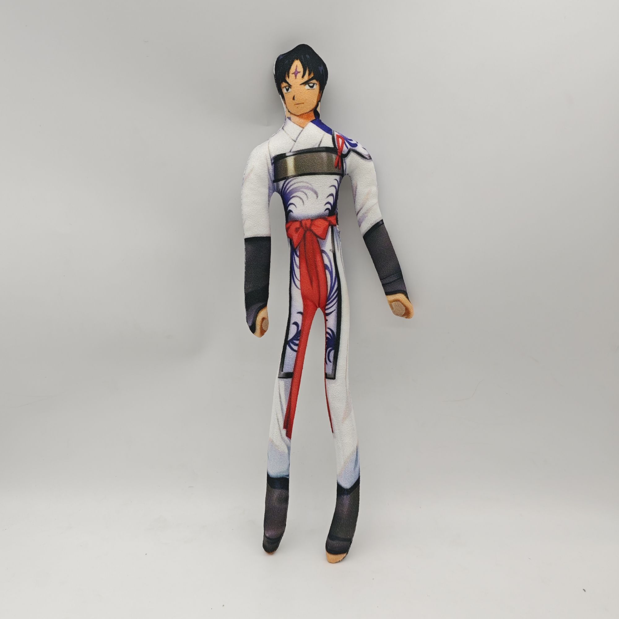 28 cm Inuyasha Sesshomaru Kikyo Miroku Rat Abstrait Peluche avec Armature Interne Positionnement Libre Sans Bords Blancs