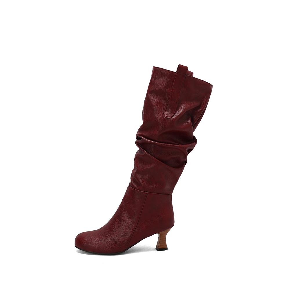 Yellow Pink Women Knee High Boots High Heel Big Size 50