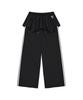 Lmr Layered Track Nylon Skirt Pants Black
