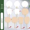 Thickened Xuan Paper Round Fan - Blank Lacquer Fan Kit for Chinese Painting & Calligraphy, Ancient Style, Double-Sided, Ideal for Children