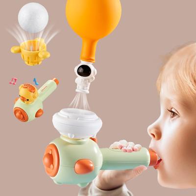 Montessori hračka pro děti s pískací koulí, foukáním plovoucích foukacích koulí, senzorickou dětskou hračkou pro jemnou motoriku, vzdělávacími hračkami