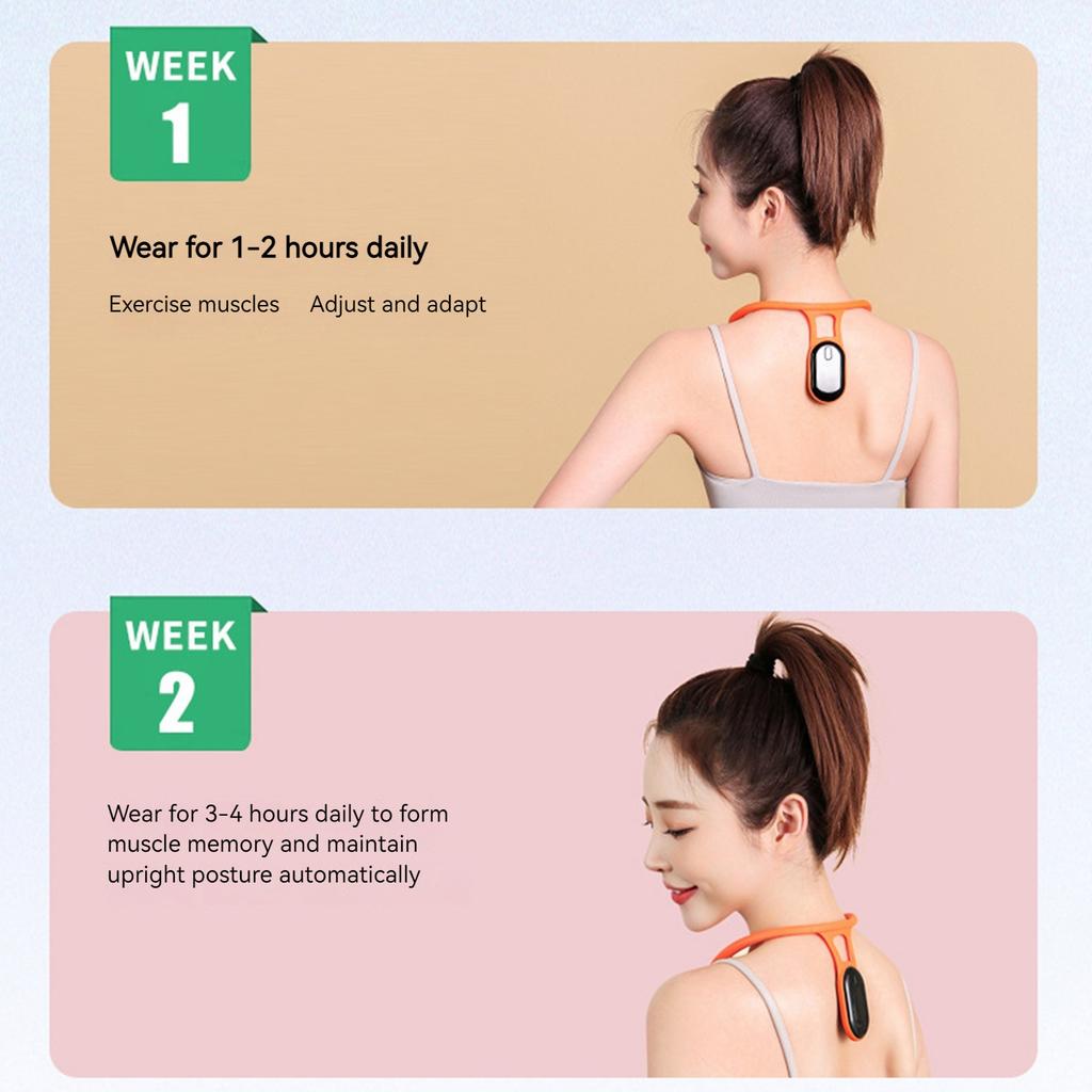 Back Straightener with Smart Vibration Reminder Intelligent Posture Trainer Realtime Scientific Monitoring Neck Hump Corrector