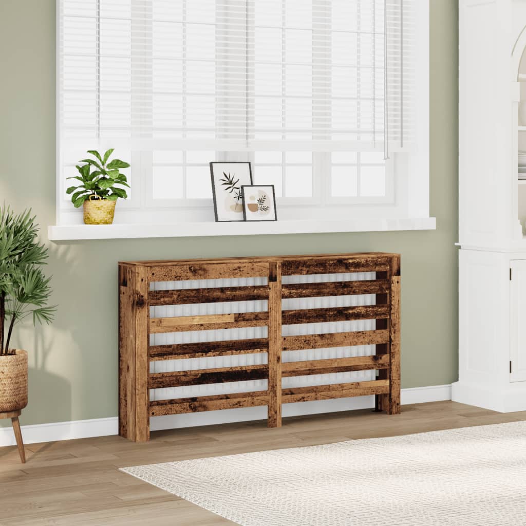 Radiator Cover with Vintage Wood Look 149 x 20 x 82 cm Engineered Wood