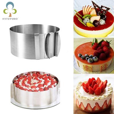 Adjustable Mousse Ring 3D Round Cake Molds Stainless Steel Baking Moulds Kitchen Dessert Tool