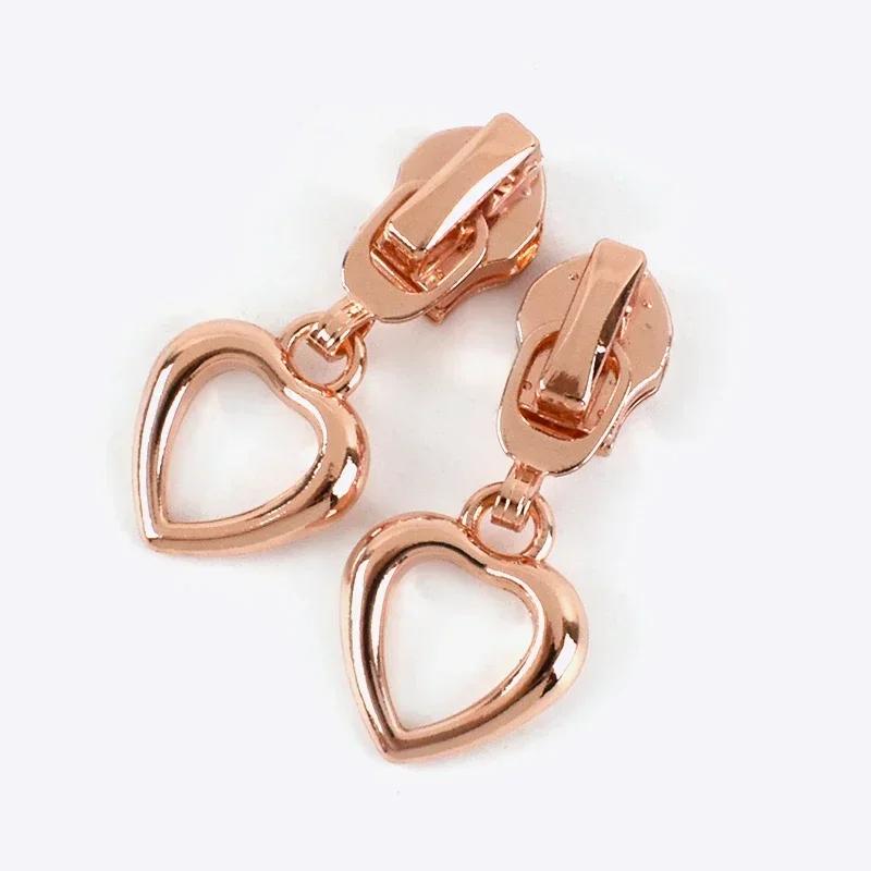 Meetee 5/10/20Pcs 5# Zipper Puller for Nylon Zippers Plastic Coil Zips Slider Heads Repair Kits DIY Garment Sewing Accessories