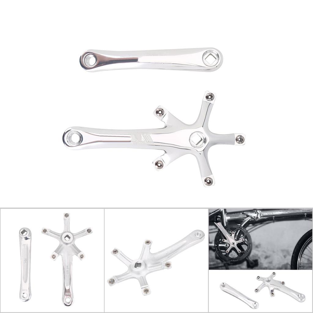 1Pair 170MM Mountain Road Bike Alloy Single Crankset Repair Parts (Black)