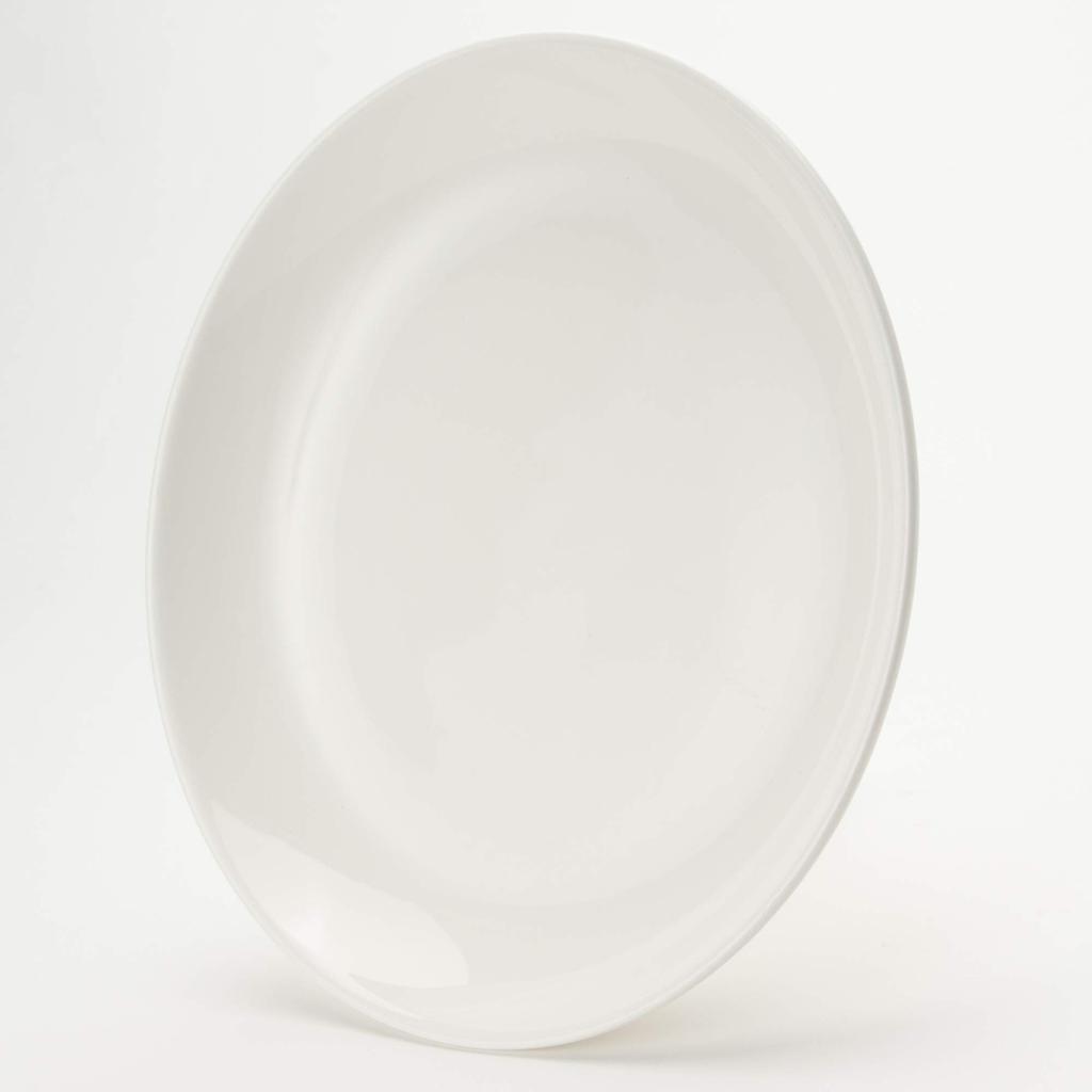 TAMAKI Fortemore White Plate, 24.3cm Diameter X 3cm Height, Microwave, Dishwasher, and Oven Safe, Lightweight Reinforced Porcelain, T-661888