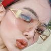 Metal Half Frame Square Aviator Sunglasses Retro Fashion Glasses Trendy UV Protection