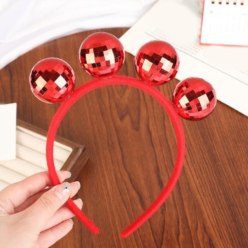 Disco Headbands for Kids 1970s Vintage Disco Ball Headband Headpiece Shines Hair Accessories for Halloween Birthday Party