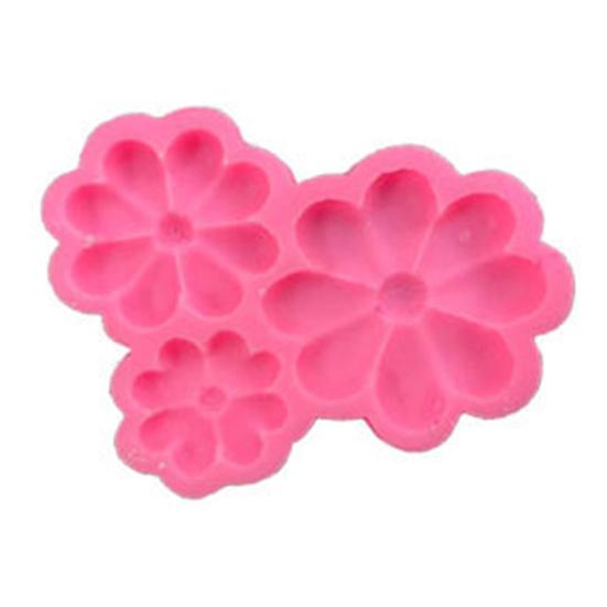 Fondant Mold Reusable Decorating Tools BPA Free Cherry Flower Fondant Cake Mold for Bakery