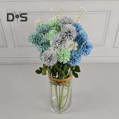 Simulation Flower Delicate DIY 4 Heads Artificial Home Decor Fake Ball Chrysanthemum