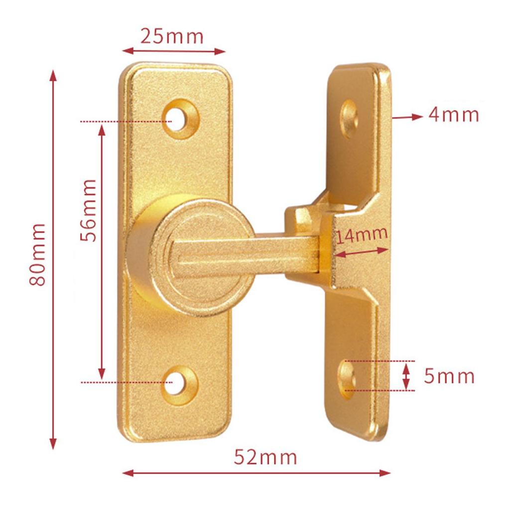 Barn Door Latch Zinc Alloy 90 Degree Room Door Latch Durable Sliding Lock Gate Latch for Shed Barn Outdoor Bedroom Window