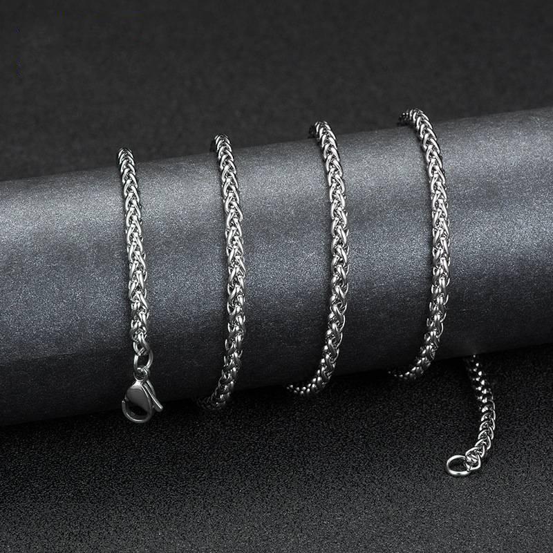 

Унисекс ожерелье-цепочка из титановой стали Змеиная кость - Модная цепочка на ключицу из нержавеющей стали для пар