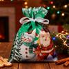 30 Stück Weihnachten Kordelzug Geschenktüte Neujahr Große Süßigkeiten Keks Verpackungsbeutel Navidad Weihnachten Heimparty Dekoration