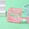 Ice Cube Squeeze Toy with Glitter Slow-Rising Water Cube TPR Fidget Toy for Stress Relief Portable Decompression Gadget for Kids Adults