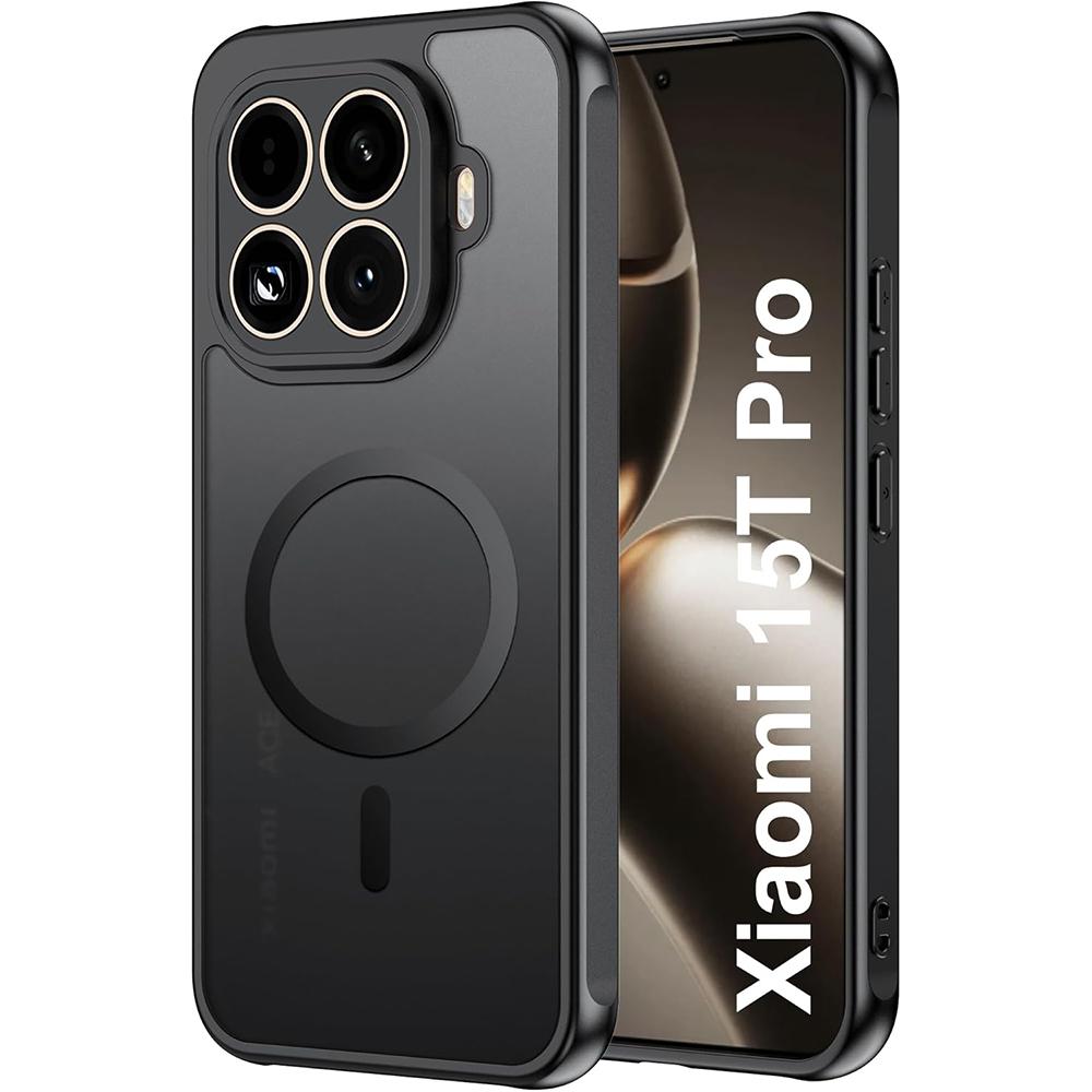 Matte transluzente Hülle für Magsafe Xiaomi 15 14 13 T Pro Ultra 17 Pro Max Kabelloses Laden Rückseite Stoßfest Schutzhülle für das Telefon