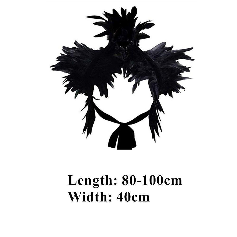 Gothic Style Feather Fake Collar Natural Feather Cape Party Holiday Dress Up Cosplay Costumes