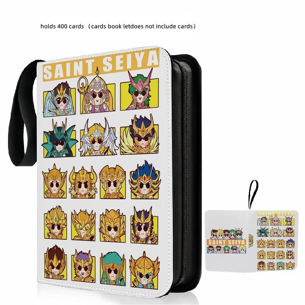 400pcs/900pcs Saint Seiya Card Album Book Folder 4/9 Card Slots Collections Zipper Double Pocket Zipper Card Binder Holder