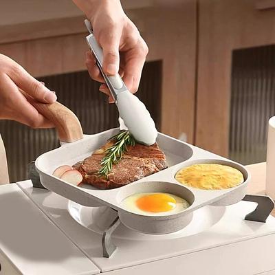 Frühstückspfanne Spiegelei Burgertopf Steaktopf Antihaftbeschichtung Drei-in-Eins Mehrteiliges Kochgeschirr Omelettpfanne für Küche Camping