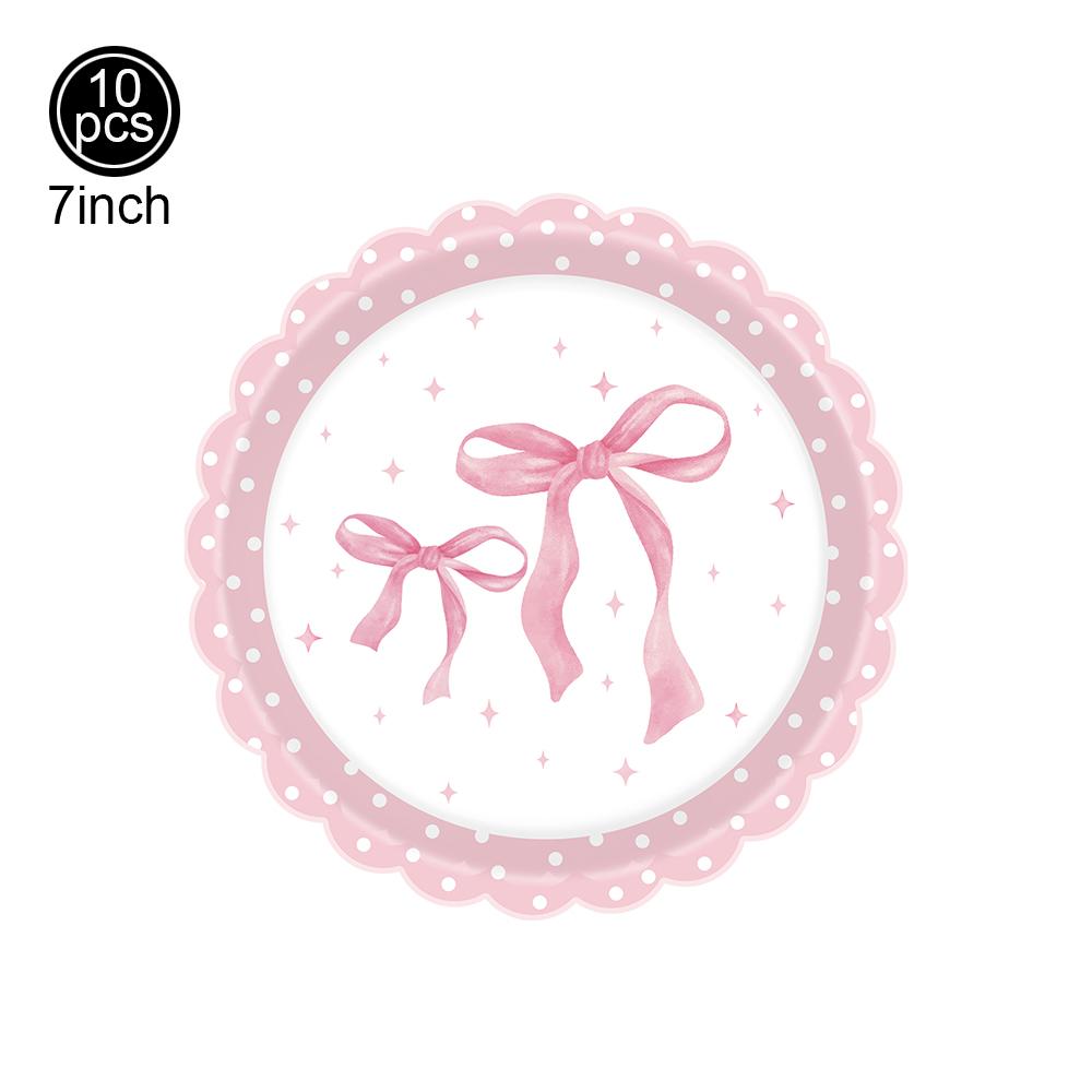 6/12pcs Pink Bow Acrylic KeyChains Coquette Bow Birthday Party Decorations Supplies Gifts for Kids Girls Pink Bow Party Favors